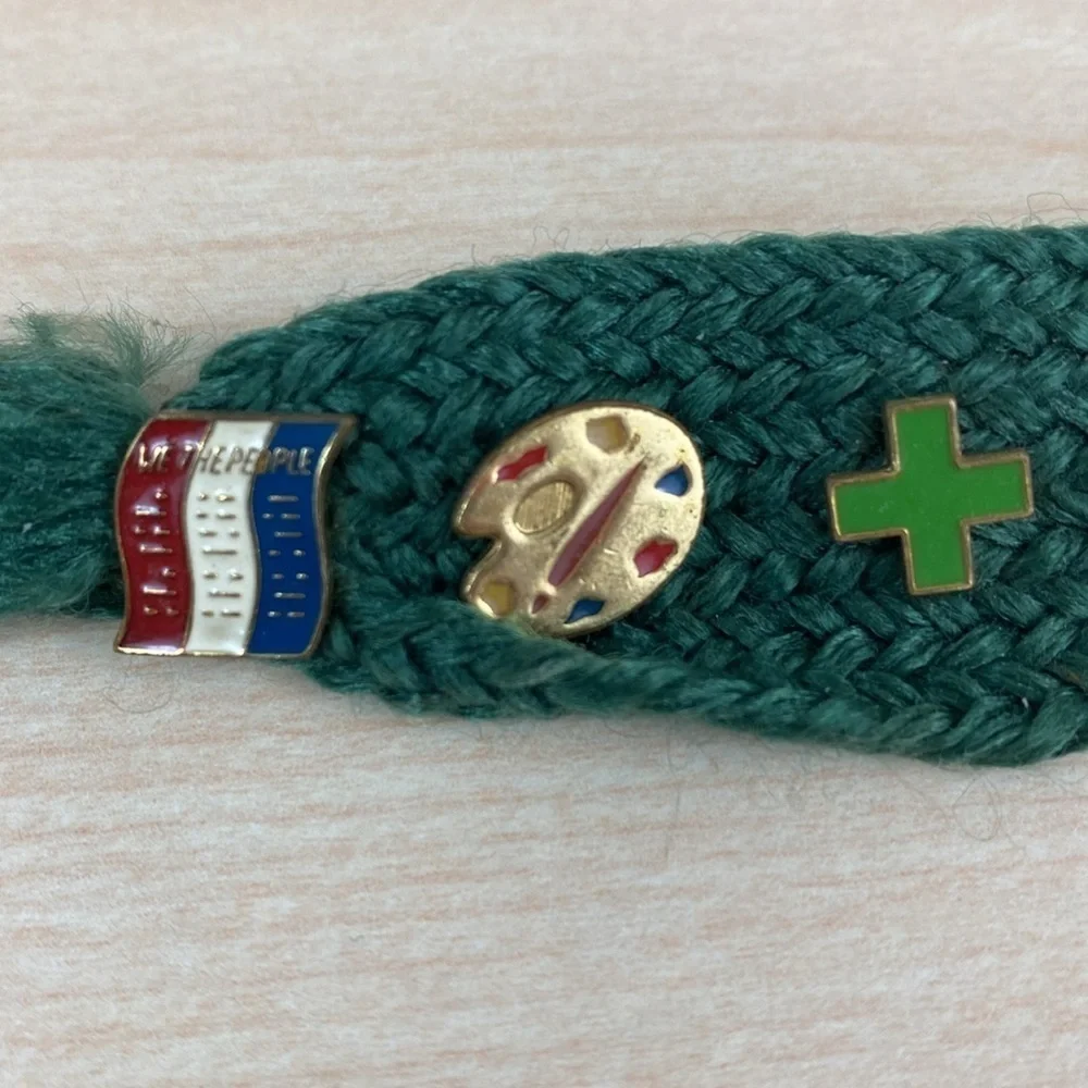 Vtg 80s Boy Scout Pins on Nylon Straps
